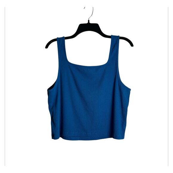 Old Navy XXL Batik Blue Cropped Tank Top Women's - Picture 6 of 6